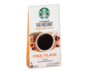 STARBUCKS CAFE VIA INSTANTANEO PIKE PLACE ARABICA MEDIUM 8 PACK